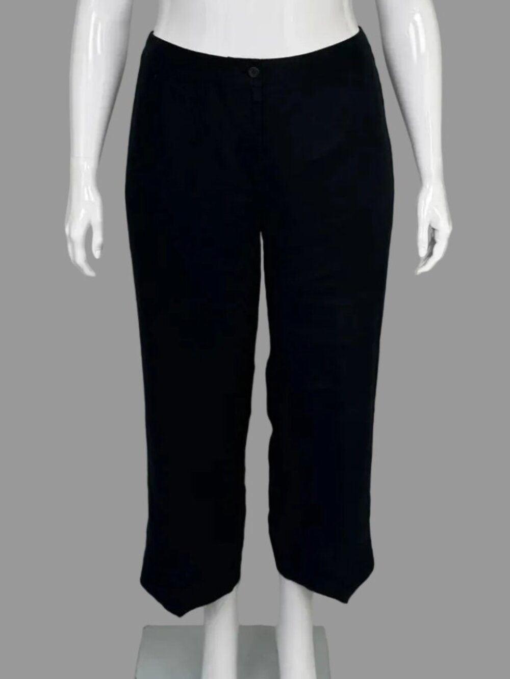 Talbots 100% Irish Linen Navy Blue Capri Pants - Size 14